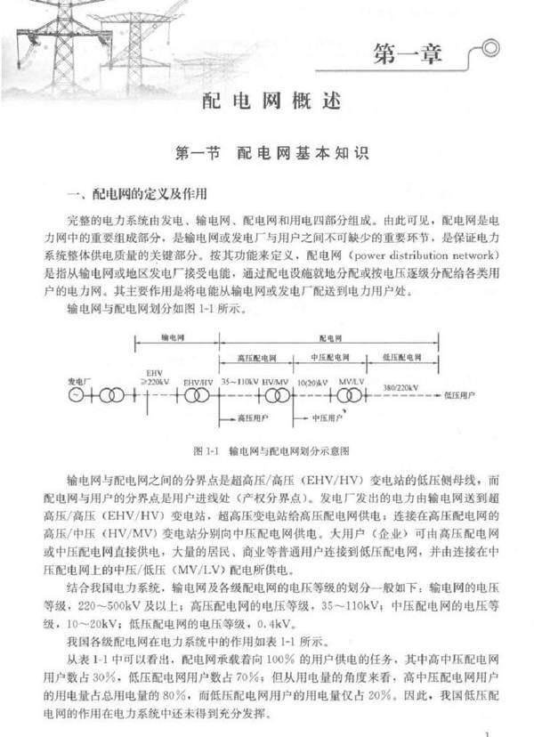 配电网运行与管理技术