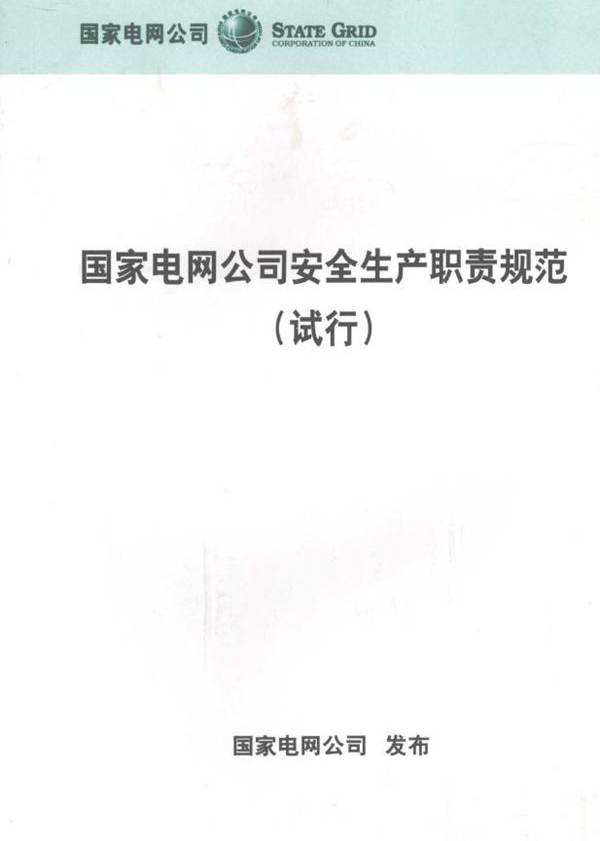 国家电网公司安全生产职责规范（试行） (2005版)