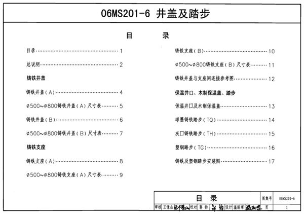 06MS201-6(图集)井盖及踏步