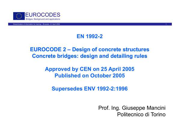 英文版 EUROCODE 2 EUROCODE 2 – 混凝土结构设计