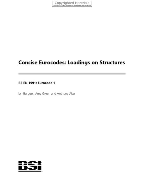 英文版 简明欧洲规范之结构载荷 Concise Eurocodes Loadings on Structures