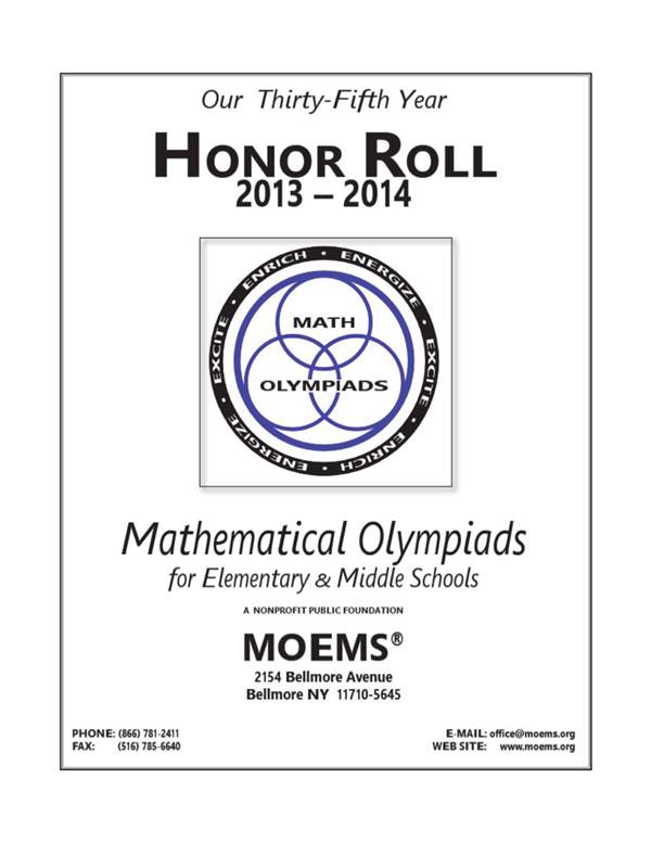 Mathematical Olympiads Math Olympiad for Elementary Schools