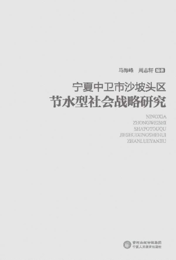 宁夏中卫市沙坡头区节水型社会战略研究 马海峰，周志轩 2015年版